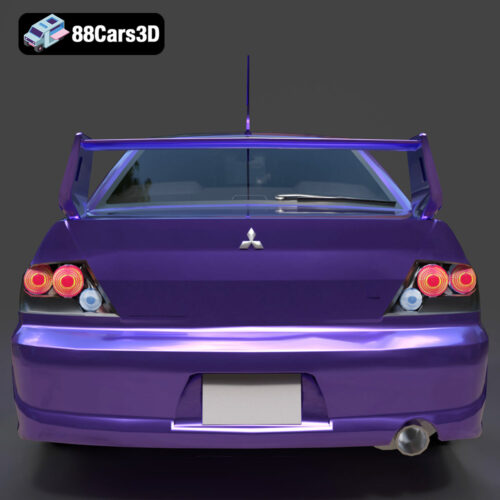 Mitsubishi Lancer Evolution VIII 2003 3D Model - Gallery Image 7 Mitsubishi Lancer Evolution VIII 2003 3D Model