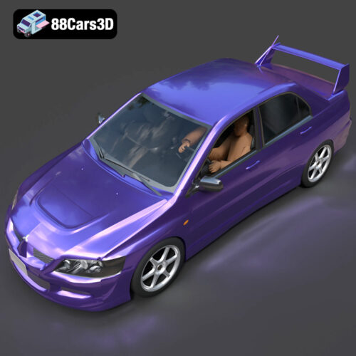 Mitsubishi Lancer Evolution VIII 2003 3D Model - Gallery Image 3 Mitsubishi Lancer Evolution VIII 2003 3D Model