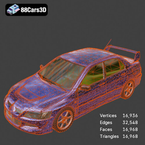 Mitsubishi Lancer Evolution VIII 2003 3D Model - Gallery Image 6 Mitsubishi Lancer Evolution VIII 2003 3D Model