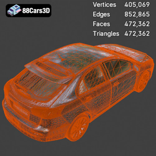 Mitsubishi Lancer Sportback 2009 3D Model