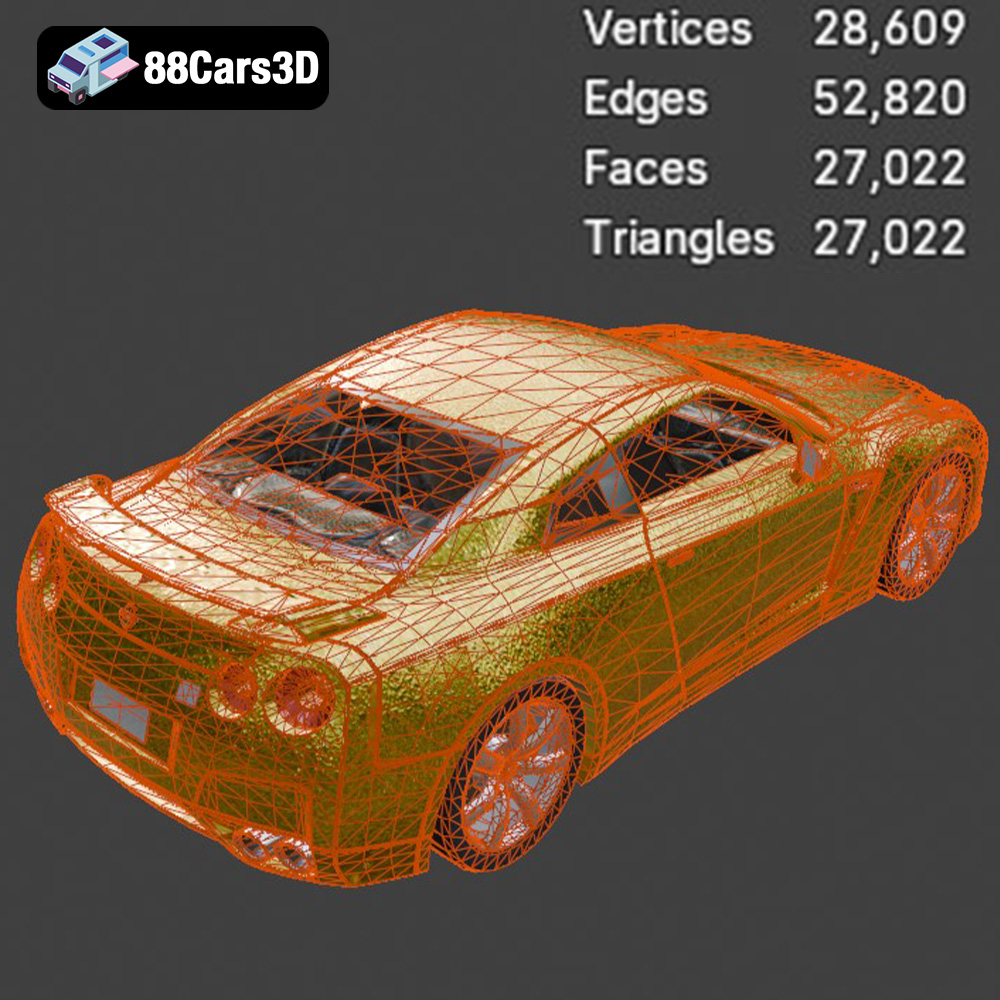 Nissan GT-R 2008 3D Model