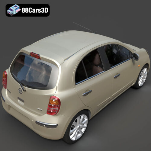 Nissan Micra 2010 3D Model - Gallery Image 3 Nissan Micra 2010 3D Model