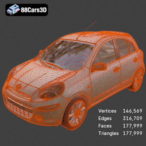 Nissan Micra 2010 3D Model - Gallery Image 1 Nissan Micra 2010 3D Model