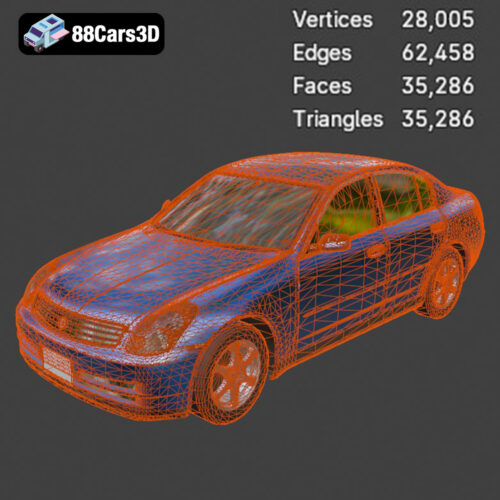 Nissan Skyline V35 2001 3D Model - Gallery Image 6 Nissan Skyline V35 2001 3D Model