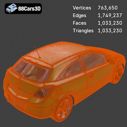 Opel Astra H GTC 3D Model - Gallery Image 4 Opel Astra H GTC 3D Model