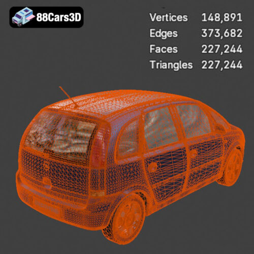 Opel Meriva 2003 3D Model