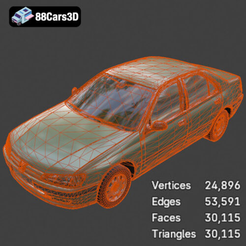 Peugeot 406 1996 3D Model - Gallery Image 7 Peugeot 406 1996 3D Model