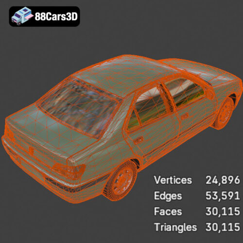 Peugeot 406 1996 3D Model - Gallery Image 8 Peugeot 406 1996 3D Model