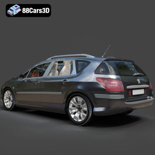 Peugeot 407 SW 2007 3D Model - Gallery Image 2 Peugeot 407 SW 2007 3D Model