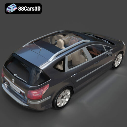Peugeot 407 SW 2007 3D Model - Gallery Image 4 Peugeot 407 SW 2007 3D Model