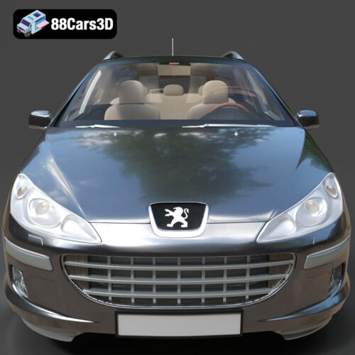 Peugeot 407 SW 2007 3D Model - Gallery Image 5 Peugeot 407 SW 2007 3D Model