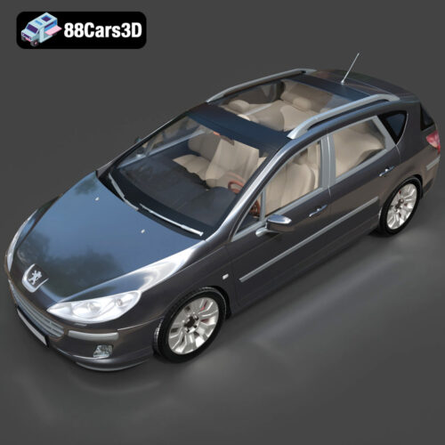 Peugeot 407 SW 2007 3D Model - Gallery Image 6 Peugeot 407 SW 2007 3D Model