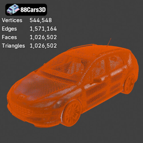 Peugeot 407 SW 2007 3D Model - Gallery Image 7 Peugeot 407 SW 2007 3D Model