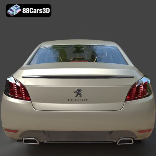 Peugeot 508 2011 3D Model - Gallery Image 4 Peugeot 508 2011 3D Model