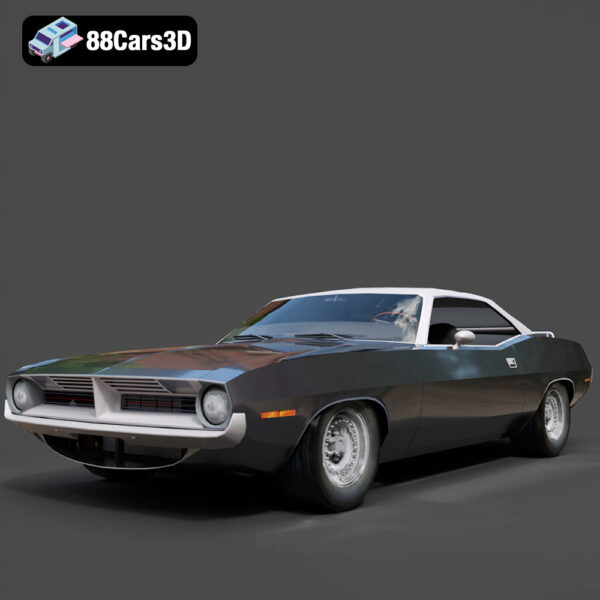 Plymouth Cuda Cabrio 1970 3D Model - Main Image Plymouth Cuda Cabrio 1970 3D Model