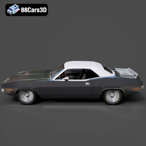 Plymouth Cuda Cabrio 1970 3D Model