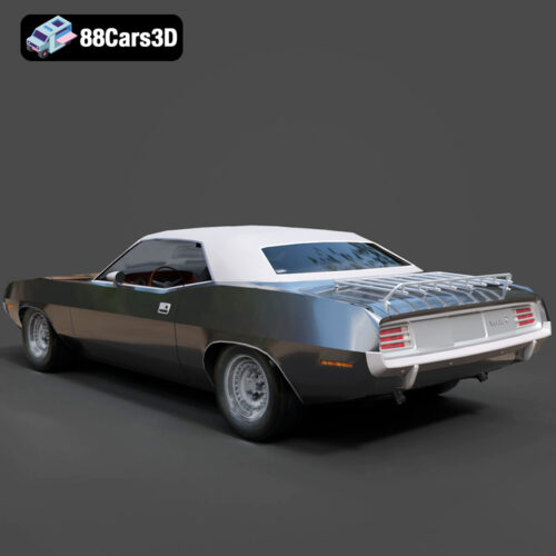 Plymouth Cuda Cabrio 1970 3D Model
