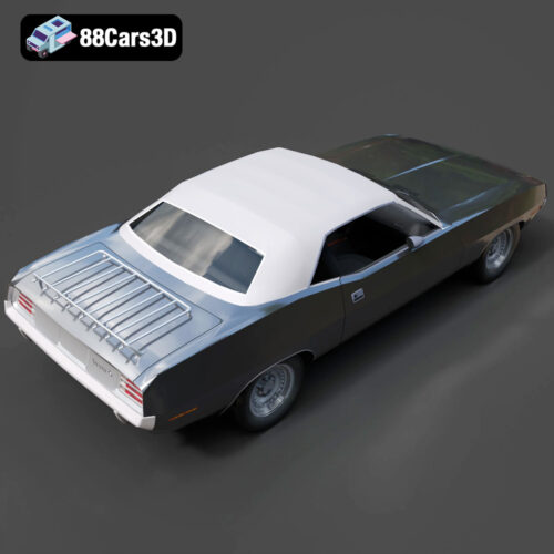 Plymouth Cuda Cabrio 1970 3D Model