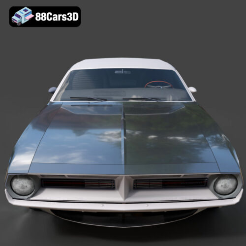 Plymouth Cuda Cabrio 1970 3D Model