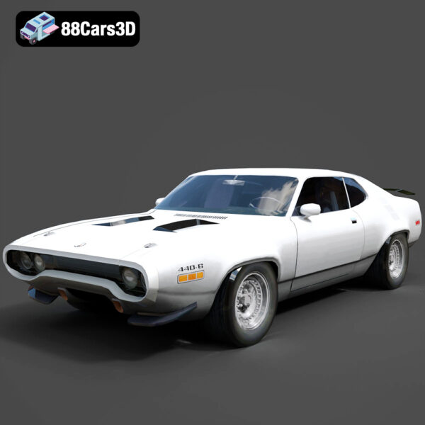 Plymouth Roadrunner 1971 3D Model - Main Image Plymouth Roadrunner 1971 3D Model