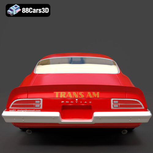 Pontiac Firebird Trans Am SD-455 3D Model - Gallery Image 3 Pontiac Firebird Trans Am SD-455 3D Model