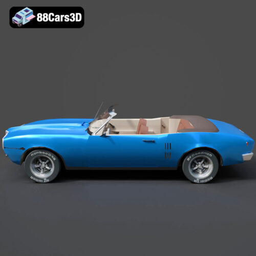 Pontiac Firebird Convertible 1968 3D Model - Gallery Image 1 Pontiac Firebird Convertible 1968 3D Model