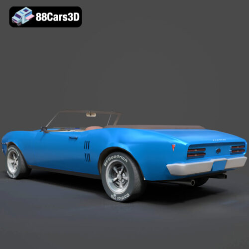 Pontiac Firebird Convertible 1968 3D Model - Gallery Image 2 Pontiac Firebird Convertible 1968 3D Model