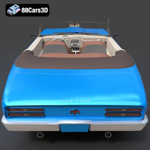 Pontiac Firebird Convertible 1968 3D Model - Gallery Image 3 Pontiac Firebird Convertible 1968 3D Model