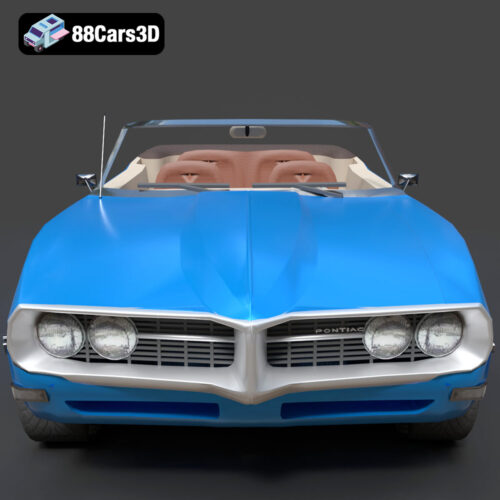 Pontiac Firebird Convertible 1968 3D Model - Gallery Image 6 Pontiac Firebird Convertible 1968 3D Model