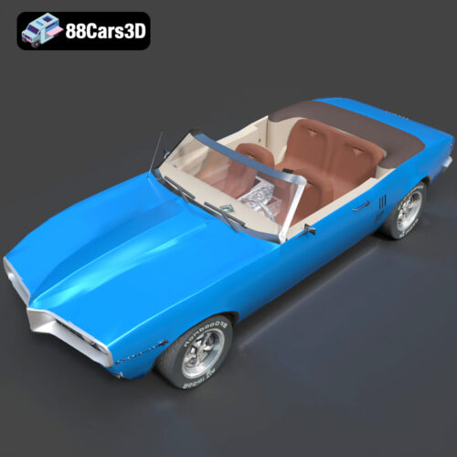Pontiac Firebird Convertible 1968 3D Model - Gallery Image 5 Pontiac Firebird Convertible 1968 3D Model
