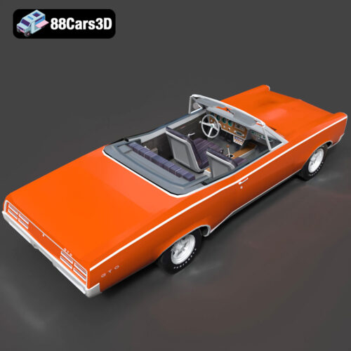 Pontiac GTO Cabrio 1967 3D Model - Gallery Image 4 Pontiac GTO Cabrio 1967 3D Model