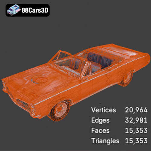 Pontiac GTO Cabrio 1967 3D Model - Gallery Image 7 Pontiac GTO Cabrio 1967 3D Model