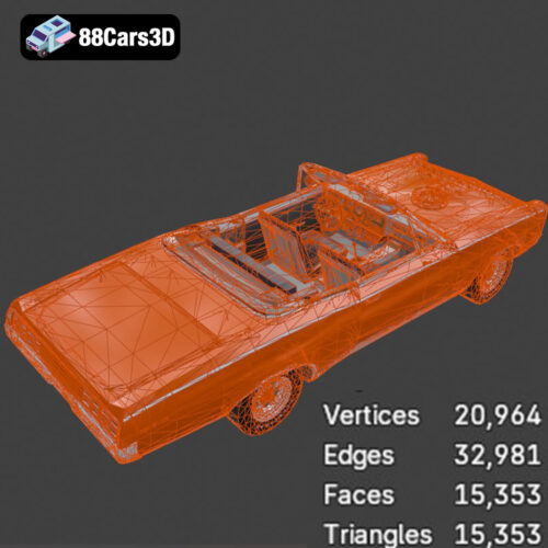 Pontiac GTO Cabrio 1967 3D Model - Gallery Image 8 Pontiac GTO Cabrio 1967 3D Model