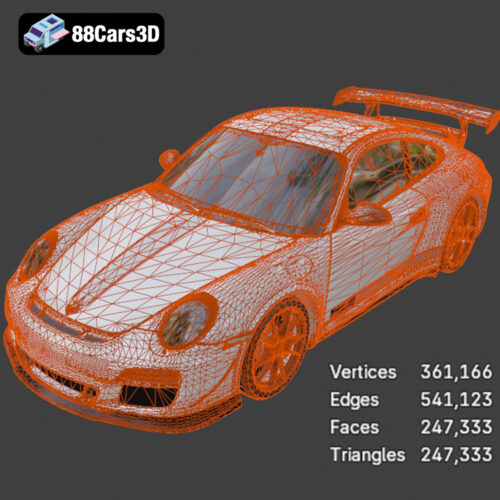 Porsche 911 997 GT3 RS 4.0 2011 3D Model