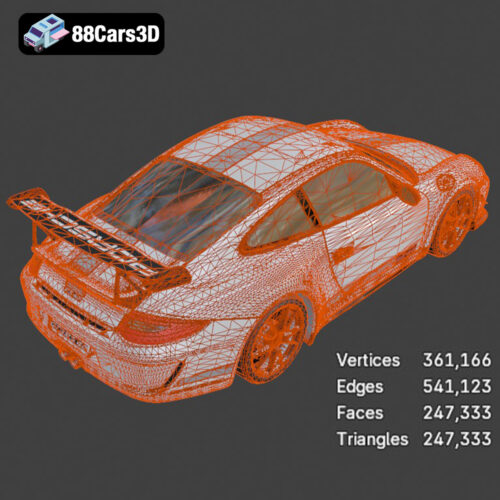 Porsche 911 997 GT3 RS 4.0 2011 3D Model