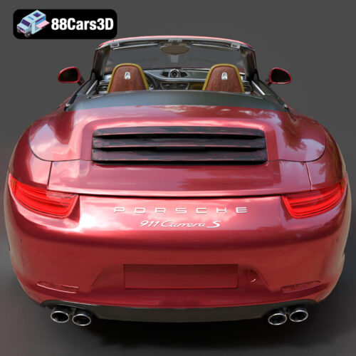 Porsche 911 Carrera S Cabriolet 2012 3D Model - Gallery Image 6 Porsche 911 Carrera S Cabriolet 2012 3D Model