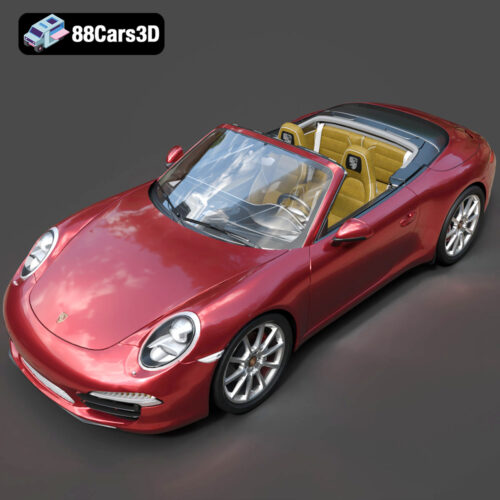 Porsche 911 Carrera S Cabriolet 2012 3D Model - Gallery Image 3 Porsche 911 Carrera S Cabriolet 2012 3D Model