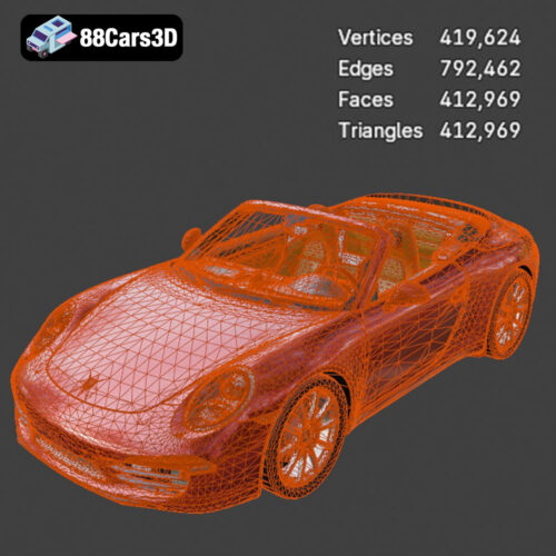 Porsche 911 Carrera S Cabriolet 2012 3D Model - Gallery Image 2 Porsche 911 Carrera S Cabriolet 2012 3D Model