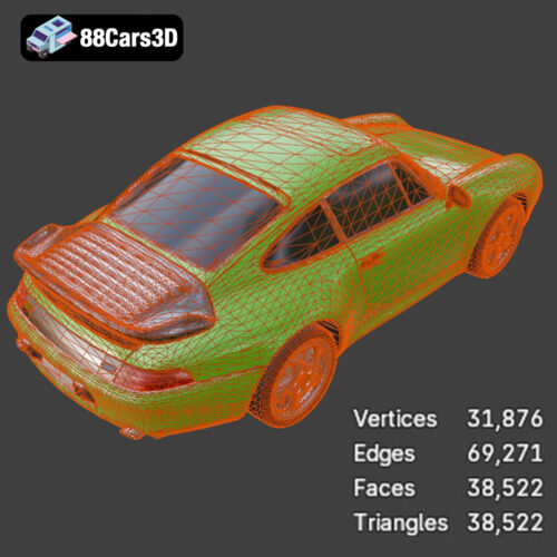 Porsche 911 Turbo (993) 3D Model