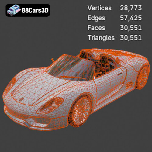 Porsche 918 Spyder 3D Model
