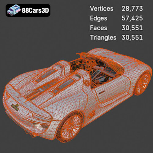 Porsche 918 Spyder 3D Model