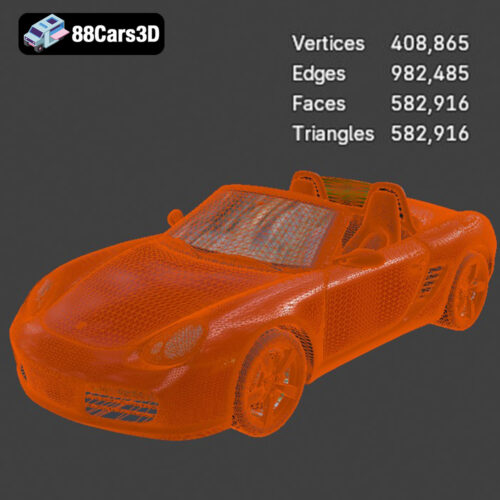 Porsche Boxster 2009 3D Model - Gallery Image 2 Porsche Boxster 2009 3D Model
