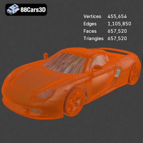 Porsche Carrera GT 2004 3D Model - Gallery Image 2 Porsche Carrera GT 2004 3D Model