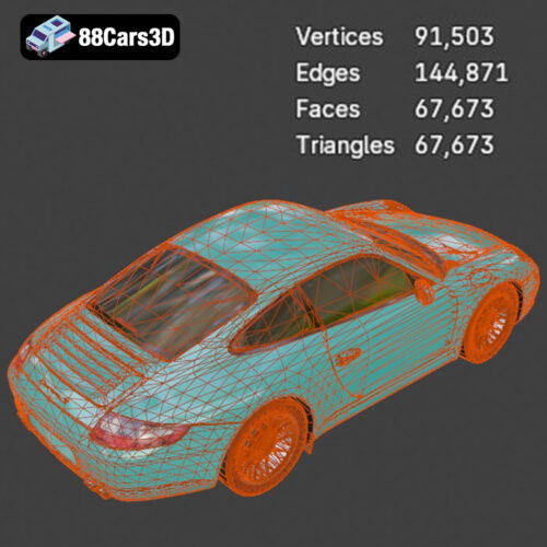 Porsche 911 Carrera S 2005 3D Model - Gallery Image 7 Porsche 911 Carrera S 2005 3D Model