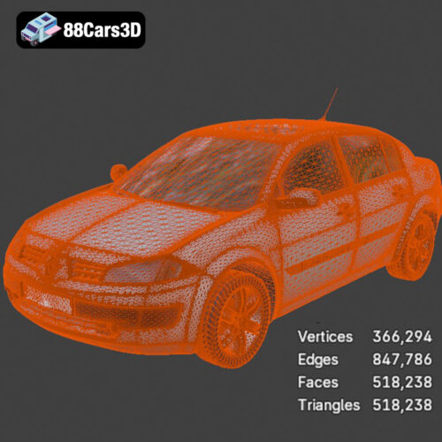 Renault Megane Sedan 3D Model
