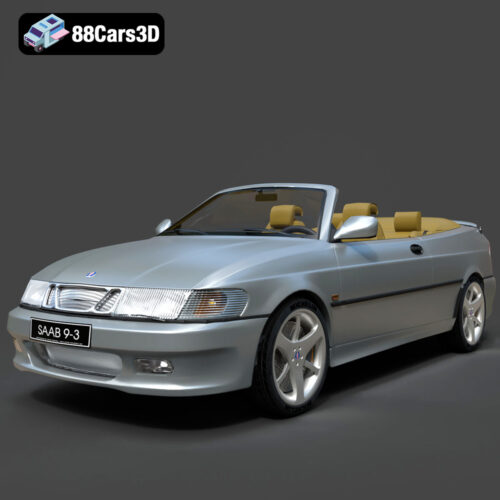 Saab 9-3 Convertible 2009 3D Model