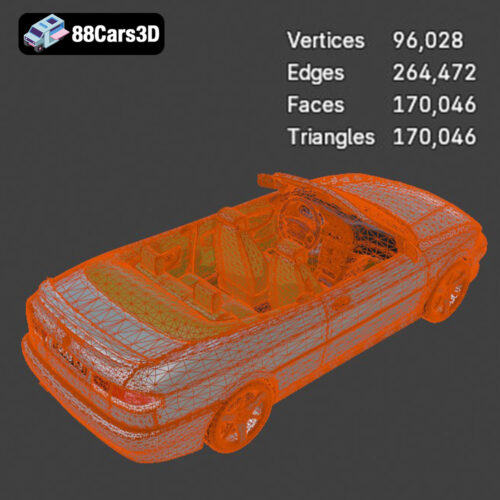 Saab 9-3 Convertible 2009 3D Model