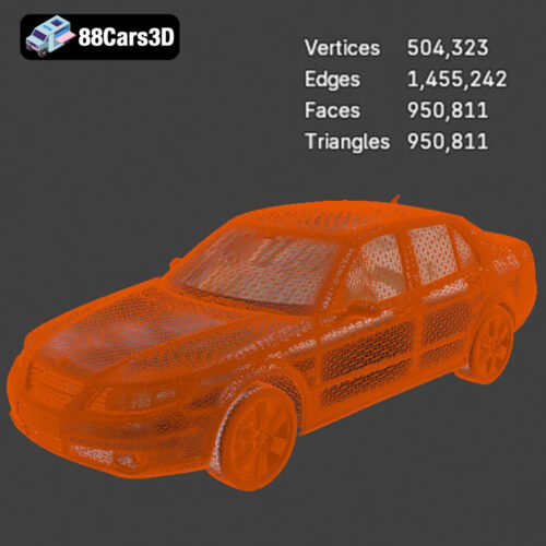 Saab 9-5 2009 3D Model