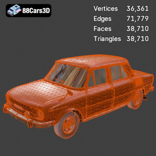 Skoda 100 L 1970 3D Model