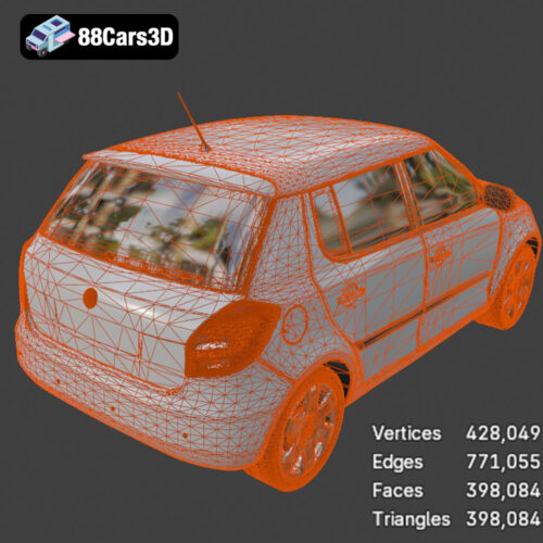 Skoda Fabia 2007 3D Model